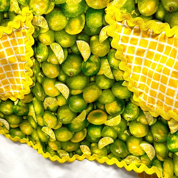 Hand crafted Apron Lime Pattern Green and Yellow - Picture 6 of 6